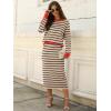 imageANRABESS 2 Piece Skirts Sets For Women Fall Fashion 2025 Striped Sweater Midi Dress Knit Lounge Travel Outfits Winter ClothesKhaki Black Red