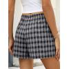 imageANRABESS Boxer Shorts for Women Gingham Pajama 2025 Summer Casual Lounge Sleep Plaid Shorts Y2K Beach BottomsMulti Black Plaid