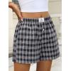 imageANRABESS Boxer Shorts for Women Gingham Pajama 2025 Summer Casual Lounge Sleep Plaid Shorts Y2K Beach BottomsMulti Black Plaid