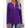 imageANRABESS Long Sleeve Shirts for Women Business Dressy Casual Tops V Neck Half Zipper Blouses 2025 Fall Fashion Work OutfitsPurple