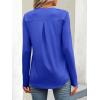 imageANRABESS Long Sleeve Shirts for Women Business Dressy Casual Tops V Neck Half Zipper Blouses 2025 Fall Fashion Work OutfitsRoyal Blue