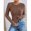 imageANRABESS Long Sleeve Shirts for Women Ribbed Knit Tshirt Slim Fit Crewneck Basic Tee Top 2025 Fall Casual Work Trendy ClothesBrown