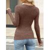 imageANRABESS Long Sleeve Shirts for Women Ribbed Knit Tshirt Slim Fit Crewneck Basic Tee Top 2025 Fall Casual Work Trendy ClothesBrown
