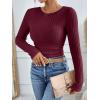 imageANRABESS Long Sleeve Shirts for Women Ribbed Knit Tshirt Slim Fit Crewneck Basic Tee Top 2025 Fall Casual Work Trendy ClothesBurgundy
