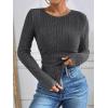 imageANRABESS Long Sleeve Shirts for Women Ribbed Knit Tshirt Slim Fit Crewneck Basic Tee Top 2025 Fall Casual Work Trendy ClothesDark Grey