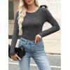 imageANRABESS Long Sleeve Shirts for Women Ribbed Knit Tshirt Slim Fit Crewneck Basic Tee Top 2025 Fall Casual Work Trendy ClothesDark Grey
