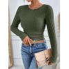 imageANRABESS Long Sleeve Shirts for Women Ribbed Knit Tshirt Slim Fit Crewneck Basic Tee Top 2025 Fall Casual Work Trendy ClothesDeep Green