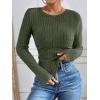 imageANRABESS Long Sleeve Shirts for Women Ribbed Knit Tshirt Slim Fit Crewneck Basic Tee Top 2025 Fall Casual Work Trendy ClothesDeep Green