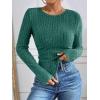 imageANRABESS Long Sleeve Shirts for Women Ribbed Knit Tshirt Slim Fit Crewneck Basic Tee Top 2025 Fall Casual Work Trendy ClothesGreen
