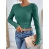 imageANRABESS Long Sleeve Shirts for Women Ribbed Knit Tshirt Slim Fit Crewneck Basic Tee Top 2025 Fall Casual Work Trendy ClothesGreen