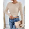 imageANRABESS Long Sleeve Shirts for Women Ribbed Knit Tshirt Slim Fit Crewneck Basic Tee Top 2025 Fall Casual Work Trendy ClothesLight Khaki