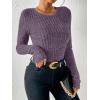 imageANRABESS Long Sleeve Shirts for Women Ribbed Knit Tshirt Slim Fit Crewneck Basic Tee Top 2025 Fall Casual Work Trendy ClothesPurple