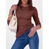 imageANRABESS Long Sleeve Shirts for Women Ribbed Knit Tshirt Slim Fit Crewneck Basic Tee Top 2025 Fall Casual Work Trendy ClothesRust Orange