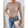imageANRABESS Long Sleeve Shirts for Women Ribbed Knit Tshirt Slim Fit Crewneck Basic Tee Top 2025 Fall Casual Work Trendy ClothesTan
