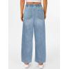 imageANRABESS Women Barrel Jeans High Waisted Wide Leg Drawstring Denim Pants Y2K Baggy Loose Fit Trouser Jeans with PocketsSky Blue