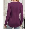 imageANRABESS Women Long Sleeve Shirts V Neck Pleated Tunic Top Business Dressy Casual Blouse 2025 Fall Fashion OutfitsPurple