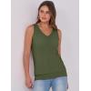 imageANRABESS Women Tank Tops Summer V Neck Sleeveless Casual Loose Fit Cute Cami Basic T Shirts Solid Tees 2025 Trendy OutfitsArmy Green