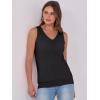 imageANRABESS Women Tank Tops Summer V Neck Sleeveless Casual Loose Fit Cute Cami Basic T Shirts Solid Tees 2025 Trendy OutfitsBlack