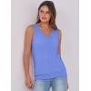 imageANRABESS Women Tank Tops Summer V Neck Sleeveless Casual Loose Fit Cute Cami Basic T Shirts Solid Tees 2025 Trendy OutfitsBlue