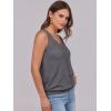 imageANRABESS Women Tank Tops Summer V Neck Sleeveless Casual Loose Fit Cute Cami Basic T Shirts Solid Tees 2025 Trendy OutfitsDark Grey
