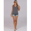 imageANRABESS Women Tank Tops Summer V Neck Sleeveless Casual Loose Fit Cute Cami Basic T Shirts Solid Tees 2025 Trendy OutfitsDark Grey