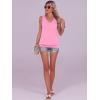 imageANRABESS Women Tank Tops Summer V Neck Sleeveless Casual Loose Fit Cute Cami Basic T Shirts Solid Tees 2025 Trendy OutfitsPink