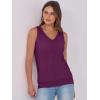 imageANRABESS Women Tank Tops Summer V Neck Sleeveless Casual Loose Fit Cute Cami Basic T Shirts Solid Tees 2025 Trendy OutfitsPurple