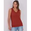 imageANRABESS Women Tank Tops Summer V Neck Sleeveless Casual Loose Fit Cute Cami Basic T Shirts Solid Tees 2025 Trendy OutfitsRed