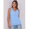 imageANRABESS Women Tank Tops Summer V Neck Sleeveless Casual Loose Fit Cute Cami Basic T Shirts Solid Tees 2025 Trendy OutfitsSky Blue