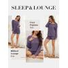imageANRABESS Womens 2 Piece Lounge Pajama Sets Casual Ribbed Long Sleeve Top Matching Shorts Sleepwear PJ Set 2025 Fall OutfitsPurple