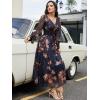 imageANRABESS Womens Floral Long Sleeve Maxi Dress V Neck Chiffon Flowy Boho ALine 2025 Fall Wedding Guest Party Wrap DressesBrown Floral Golden