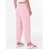 imageANRABESS Womens Gingham Striped Palazzo Pants Wide Leg Pajama Lounge Crop Pants Plaid PJ Bottoms Casual Trousers with PocketsPink White Plaid