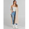 imageANRABESS Womens Long Cardigan Sweater 2025 Oversized Coat Long Sleeve Open Front Knit Maxi Outwear Fall Trendy Jacket ClothesLight Khaki