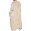 imageANRABESS Womens Long Cardigan Sweater 2025 Oversized Coat Long Sleeve Open Front Knit Maxi Outwear Fall Trendy Jacket ClothesLight Khaki
