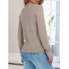 imageANRABESS Womens Long Sleeve Sweaters Loose Fit Lightweight Scalloped Knit Soft Dressy Pullover Tops 2025 Fall Casual OutfitsKhaki
