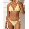 imageANRABESS Womens Triangle Bikini Sets Sexy Halter String Two Piece Swimsuits Tie Lace Trim Bathing Suit Trendy Beach SwimwearCream
