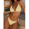 imageANRABESS Womens Triangle Bikini Sets Sexy Halter String Two Piece Swimsuits Tie Lace Trim Bathing Suit Trendy Beach SwimwearCream