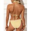 imageANRABESS Womens Triangle Bikini Sets Sexy Halter String Two Piece Swimsuits Tie Lace Trim Bathing Suit Trendy Beach SwimwearCream