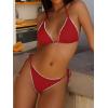 imageANRABESS Womens Triangle Bikini Sets Sexy Halter String Two Piece Swimsuits Tie Lace Trim Bathing Suit Trendy Beach SwimwearRed