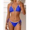 imageANRABESS Womens Triangle Bikini Sets Sexy Halter String Two Piece Swimsuits Tie Lace Trim Bathing Suit Trendy Beach SwimwearRoyal Blue