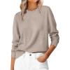 imageANRABESS Womens Long Sleeve Sweaters Loose Fit Lightweight Scalloped Knit Soft Dressy Pullover Tops 2025 Fall Casual OutfitsKhaki