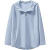 imageANRABESS Womens Oversized Hoodie Quarter Zip Sweatshirts 2025 Fall Winter Tunic Pullover Top Trendy Teen Girls Preppy ClothesSky Blue
