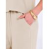 imageANRABESS 2 Piece Sets for Women Outfits Lounge Matching Casual Travel Wide Leg Pants Crop Top Summer Vacation Beach ClothesBeige