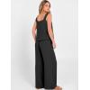 imageANRABESS 2 Piece Sets for Women Outfits Lounge Matching Casual Travel Wide Leg Pants Crop Top Summer Vacation Beach ClothesBlack