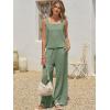 imageANRABESS 2 Piece Sets for Women Outfits Lounge Matching Casual Travel Wide Leg Pants Crop Top Summer Vacation Beach ClothesLight Green