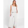imageANRABESS 2 Piece Sets for Women Outfits Lounge Matching Casual Travel Wide Leg Pants Crop Top Summer Vacation Beach ClothesWhite