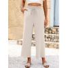 imageANRABESS Women 2025 Summer Casual Flowy Loose High Waist Boho Wide Leg Cropped Palazzo Lounge Beach Vacation Pants TrousersBeige