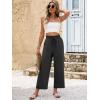 imageANRABESS Women 2025 Summer Casual Flowy Loose High Waist Boho Wide Leg Cropped Palazzo Lounge Beach Vacation Pants TrousersBlack