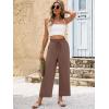 imageANRABESS Women 2025 Summer Casual Flowy Loose High Waist Boho Wide Leg Cropped Palazzo Lounge Beach Vacation Pants TrousersCoffee