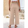 imageANRABESS Women 2025 Summer Casual Flowy Loose High Waist Boho Wide Leg Cropped Palazzo Lounge Beach Vacation Pants TrousersKhaki